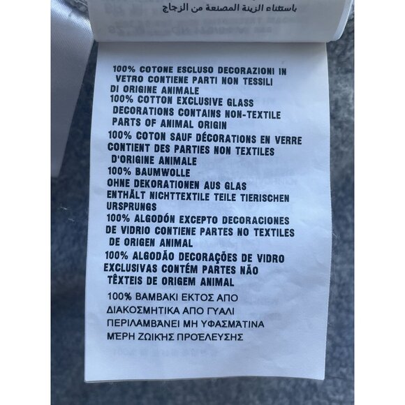 Miu Miu Gray Embellished Cropped Polo Sweatshirt W/ Button Front - Picture 10 of 11